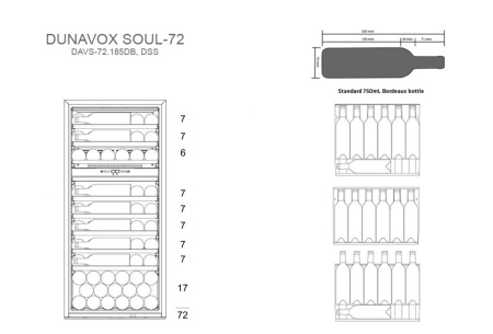 Винный шкаф Dunavox DAVS-72.185DSS